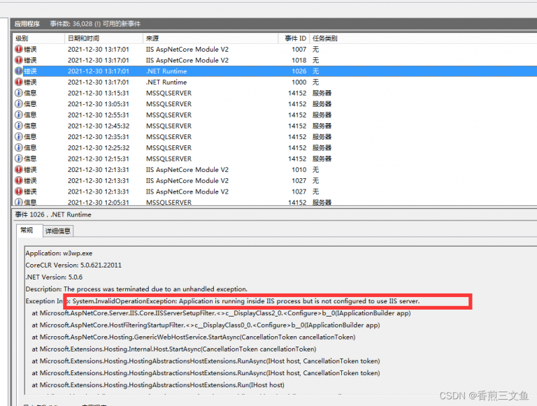 Solved Asp Net Core IIS Error Error 500 30 ASP NET Core App