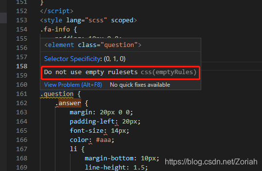  Solved VUE Warning Do Not Use Empty Rulesets Scss emptyrules 