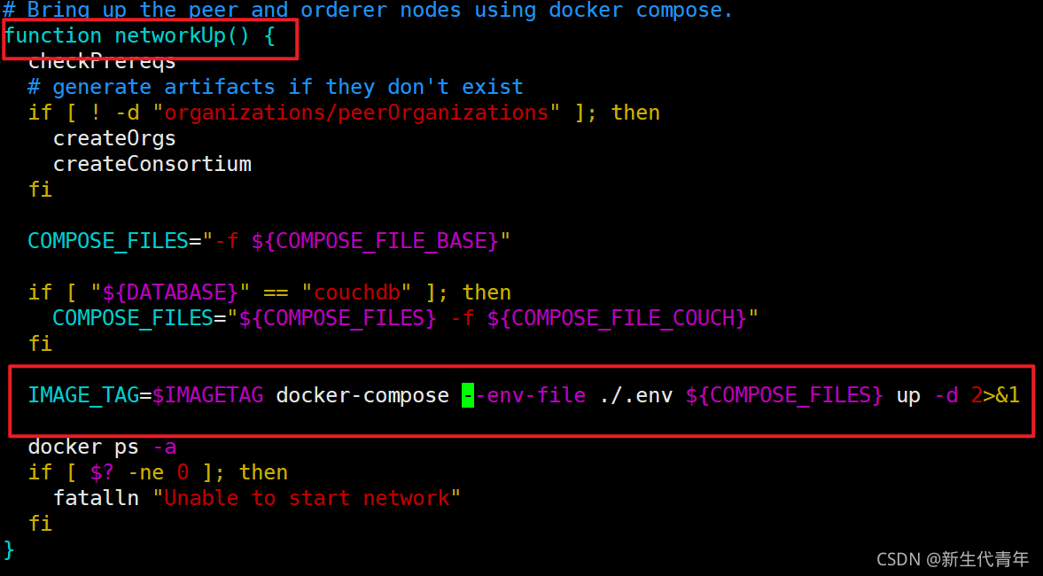 Error failed to start containers. Env-file docker compose.