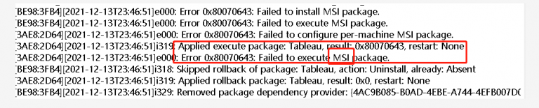 [Solved] Tableau Desktop Install Error: 0x80070643 Fatal Error During ...